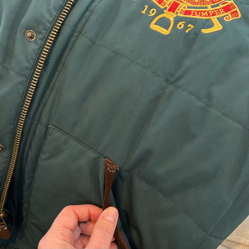 Vintage Polo Ralph Lauren Bleecker Vest Men’s Small Green Hunter Jumper Logo - Picture 16 of 16